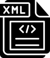 XML Glyph Icon Design vector