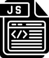 JS Glyph Icon Design vector