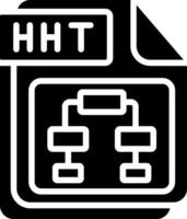 HHT Glyph Icon Design vector