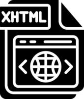 XHTML Glyph Icon Design vector