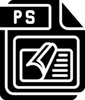 PS Glyph Icon Design vector