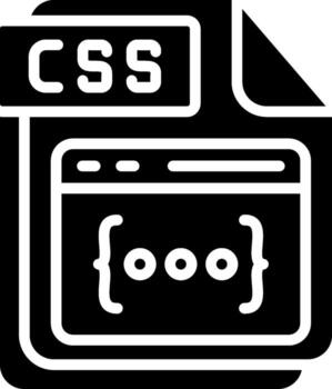 CSS Glyph Icon Design vector