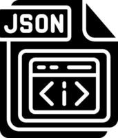 JSON Glyph Icon Design vector