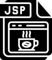 JSP Glyph Icon Design vector