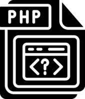 PHP Glyph Icon Design vector