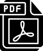 PDF Glyph Icon Design vector
