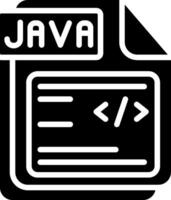 JAVA Glyph Icon Design vector