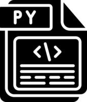 PY Glyph Icon Design vector