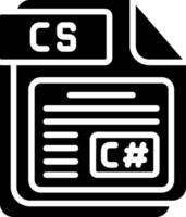 CS Glyph Icon Design vector