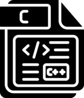 C Glyph Icon Design vector