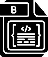 B Glyph Icon Design vector