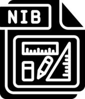 NIB Glyph Icon Design vector