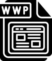 WWP Glyph Icon Design vector