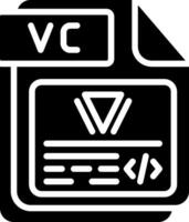 VC Glyph Icon Design vector