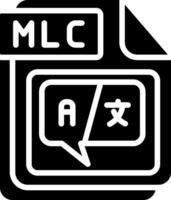 MLC Glyph Icon Design vector