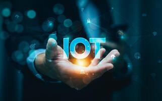 Smart Business IoT Leveraging the Internet of Things for Enhanced Efficiency, Real Time Analytics, Transformative Growth, Improved Operational Performance, Innovative Solutions, Global network photo