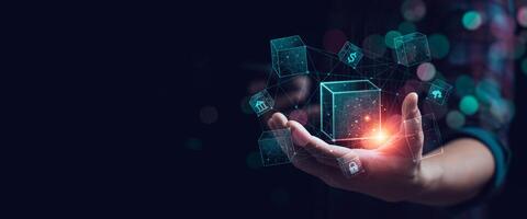Blockchain Technology Concept, Revolutionizing Industries, Exploring the Boundless Potential of Blockchain Technology for Secure, Decentralized Transactions and Immutable Digital Data Management photo
