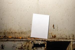 Background with paper mockup for note or message photo