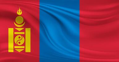 Flag of Mongolia Flying in the Air photo