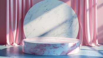 3D Rendered Podium for Product Presentation photo