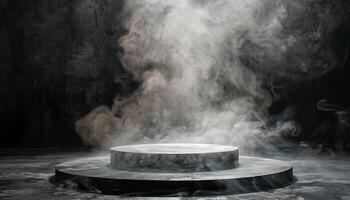 Abstract Stage with Black Product Platform photo