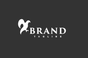 simple bird logo vector