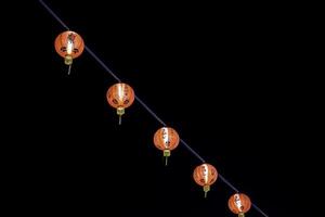 Chinese lanterns, a dark scene at a Chinese event photo