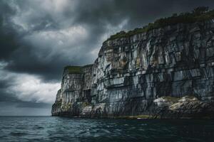 Brooding Cliff Bearing the Weight of Dark Responsibilities photo