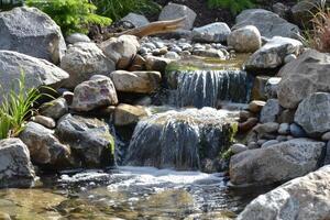 Bucks Enchanted Waterfall A Serene Natural Masterpiece photo