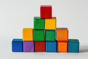 Building With Bright Blocks A Pyramid of Possibilities photo