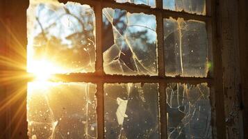 Shattered Perspectives Light Through a Broken Window photo