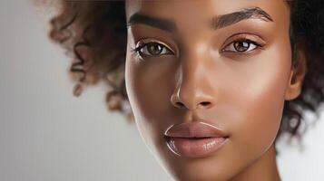 Models Makeup Magic Achieving a Sleek and Polished Look photo