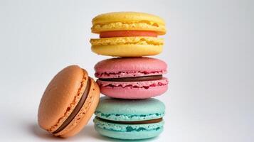 Virtual Delights A Colorful Stack of Macarons photo