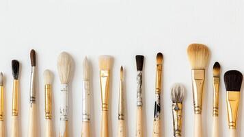 Gradient of Paintbrushes Symmetrical Arrangement in Size Order photo