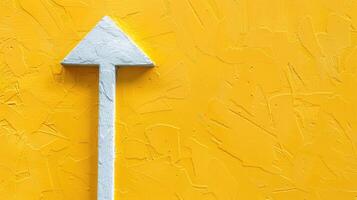 Bold Change The Arrow Points Upward on Yellow photo
