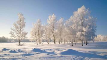 Winters Glittering Landscape A Frosty Wonderland of Tranquility photo
