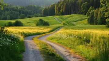 The Forked Path A Decision Between Field and Forest photo