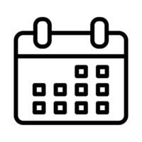 Calendar icon in thin line style graphic design illustration vector