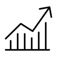 Graph icon in thin line style graphic design illustration vector