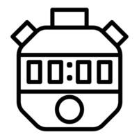Stopwatch icon in thin line style graphic design illustration vector