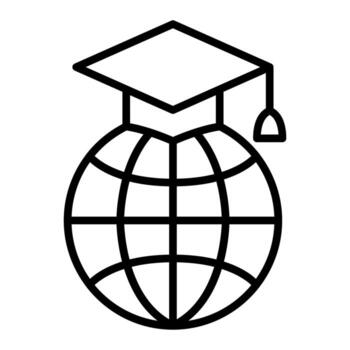 estudiar extranjero icono vector