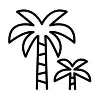 palm icon in thin line style graphic design illustration vector