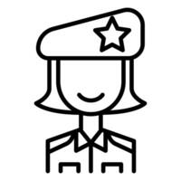 Army icon in thin line style graphic design illustration vector