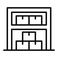 Warehouse icon in thin line style graphic design illustration vector