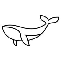 Whale icon in thin line style graphic design illustration vector