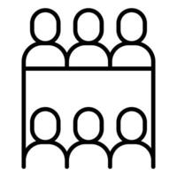 Meeting icon in thin line style graphic design illustration vector