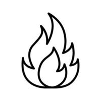 Flammable icon in thin line style graphic design illustration vector