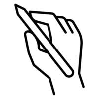 Writing icon in thin line style graphic design illustration vector