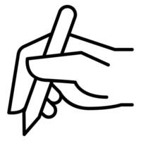 Writing icon in thin line style graphic design illustration vector