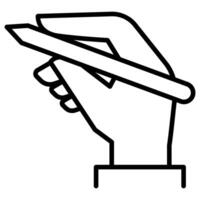 Writing icon in thin line style graphic design illustration vector